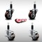Service Caster 3'' SS Maroon Poly Wheel Swivel 1-1/8'' Expanding Stem Caster Set 2 Brakes, 4PK SCC-SSEX20S314-PPUB-MRN-2-TLB-2-118 - alternate 2